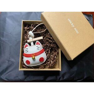 Lucky Cat ID/Card Holder With Bell & Lanyard By Sticky Zoo